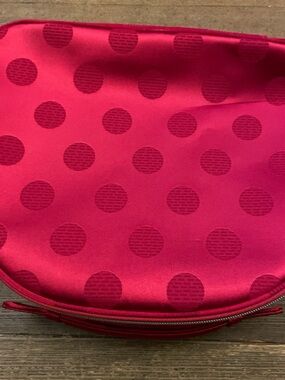 Estee Lauder Hot Pink Polka Dot Cosmetic Bag